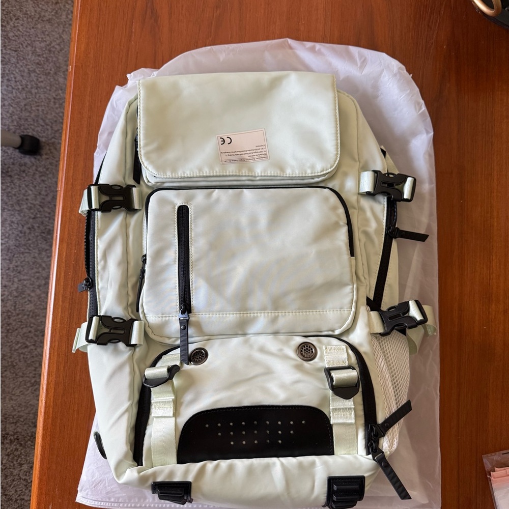 Mint Green Backpack with Durable Design and Adjustable Straps